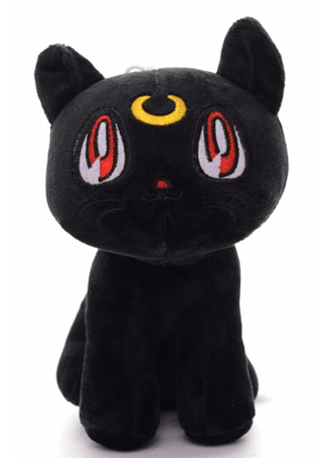 gato negro de peluche