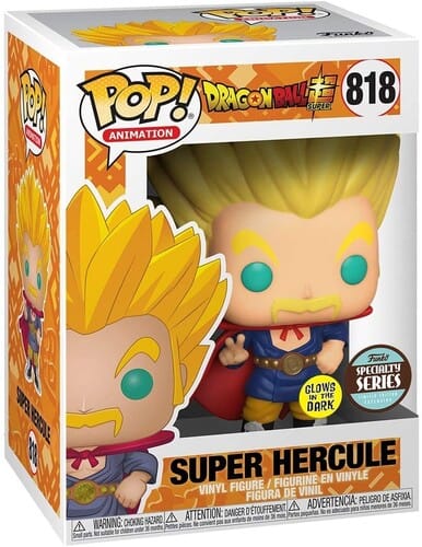 Funko Pop Glow in the Dark Super Saiyan Hercule Chile figura coleccionable