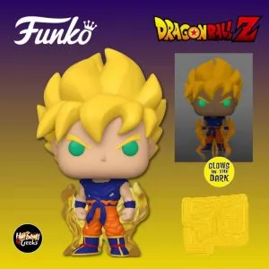 Funko Pop Goku Super Saiyan GITD Chile edición especial que brilla en la oscuridad