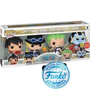 Funko Pop - One Piece   -Luffytaro / Sabo / Rorona zoro/ Jinbe  4 Pack - Special Edition