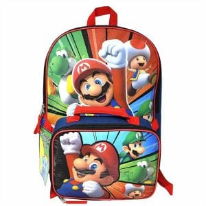 Super Mario Bross Mochila + Lonchera Modelo C Exclusiva
