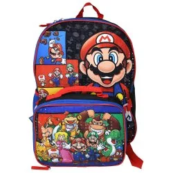 Super Mario Bross Mochila + Lonchera Modelo A Exclusiva