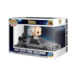 Funko Ride Doc Brown with Time Machine (DeLorean) Back to the Future Movie 40 Anniversary