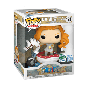Funko Pop! Rides Deluxe One piece Nami with White Hobby Horse Convencion