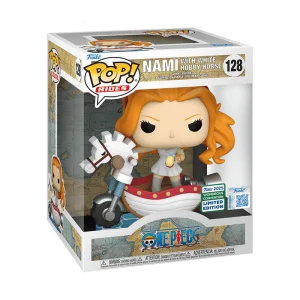Funko Pop! Rides Deluxe One piece Nami with White Hobby Horse Convencion