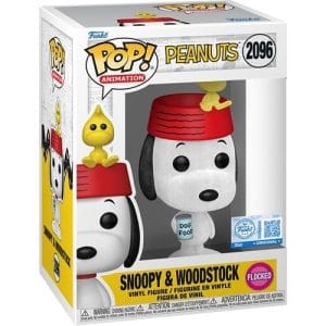 Funko Pop!  Peanuts Snoopy & Woodstock Flocked Entertainment Earth Exclusive